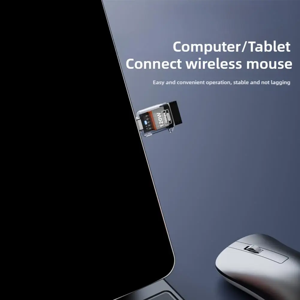 Прозрачный адаптер типа C «папа» на USB «мама», 120 Вт, адаптер для быстрой зарядки, высокоскоростная передача данных, аудио для IPhone