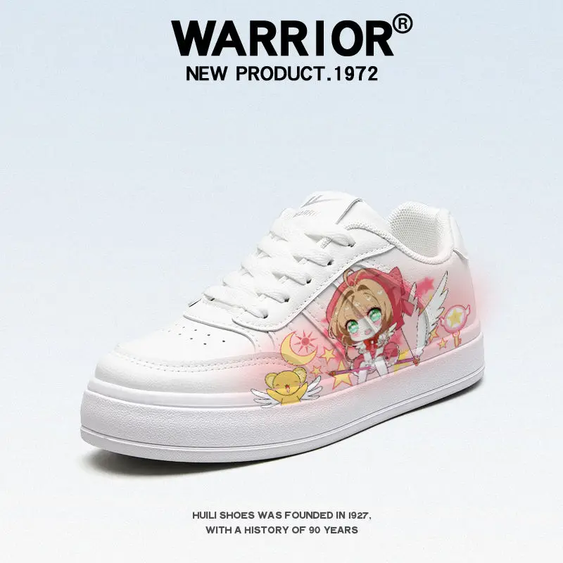 Cute Cartoon Kawaii Kinomoto Sakura Board Shoes Spring and Autumn Cartoon Small White Shoes Low Top Casual Sports Shoes