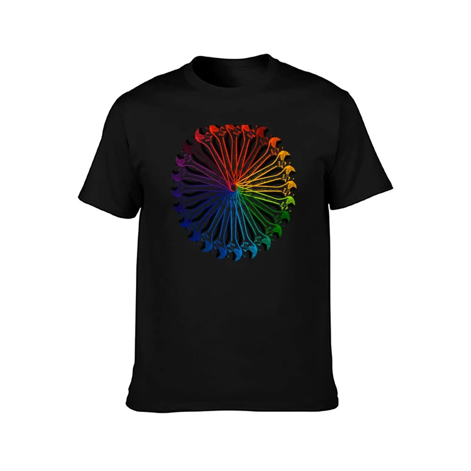 Wrench Color Wheel B T-Shirt Summer Holiday Casual Tee T-Shirt