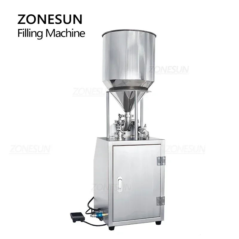 ZONESUN ZS-YTCP12V Halbautomatische pneumatische hochpräzise Keramikkolbenpumpe, Spritze, Flüssigpasten-Abfüllmaschine