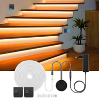 Portable Wireless PIR Motion Sensor Switch Neon Light Strips DC24V Diode Tape with RF Reciever for Stairs Bedroom Night Light