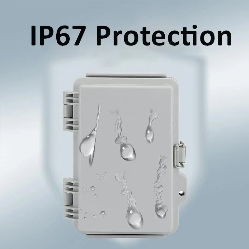 IP67 Waterproof Gray/Transparent Cover Enclosure Junction Box ABS Plastic Outdoor Electronic Instrument Hinge Case Fast Shipping