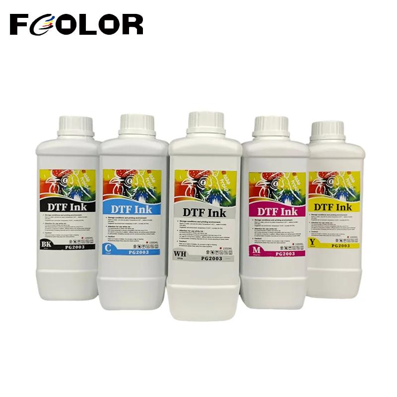 

Fcolor Hot Sale DTF Ink PG2003 500ML Water Based DTF Transfer PET Film Ink for Epson I3200 4720 L1800 XP600 DX5 DX7 DTF Printer