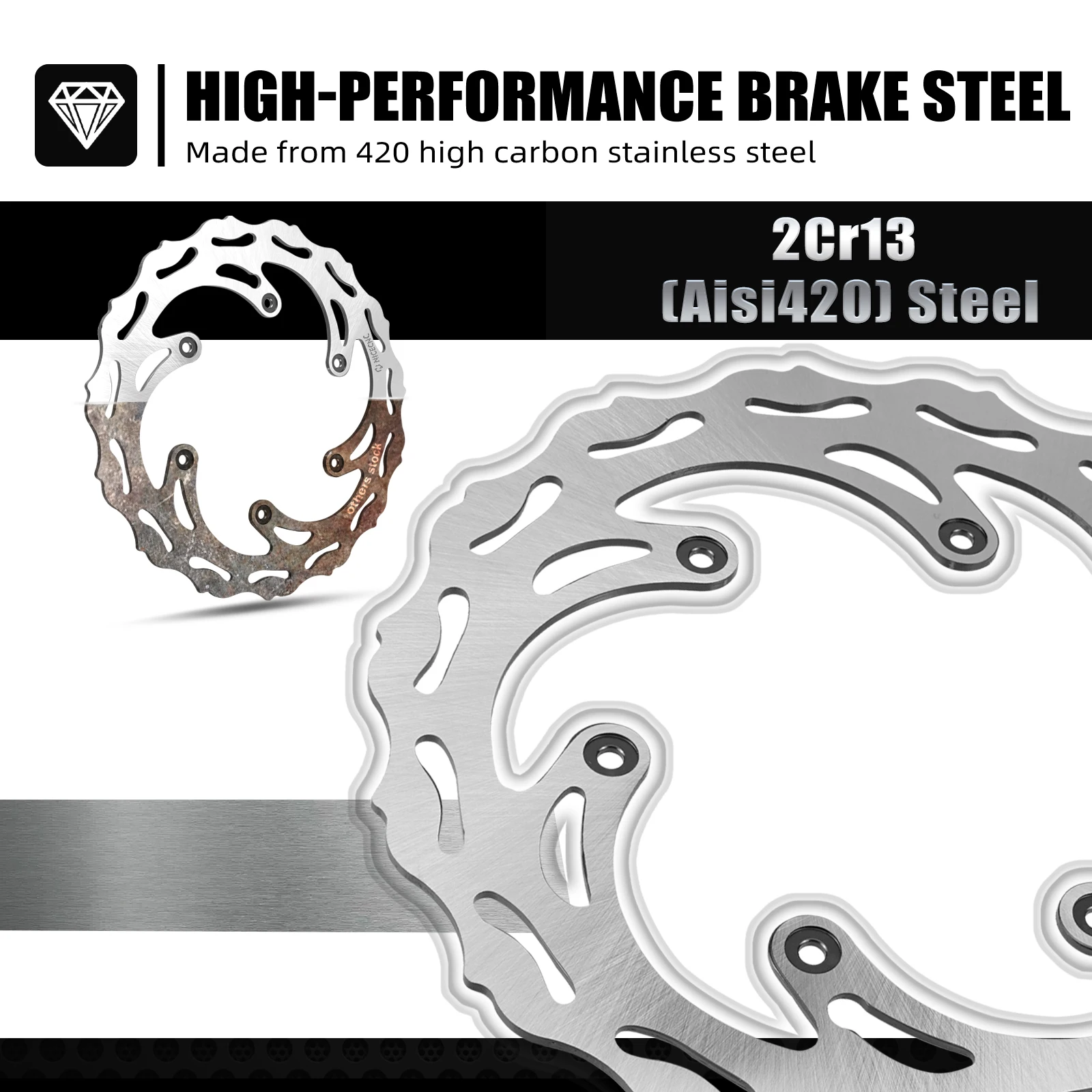 (EU-Lager) 220mm 260mm Für 1994-2022 KTM EXC 300 TPi Six Days Vorder- und Hinterrad-Bremsscheiben-Kit EXC-F 500 EXC-F 450 SX-F 350 XC-F – Detail 6
