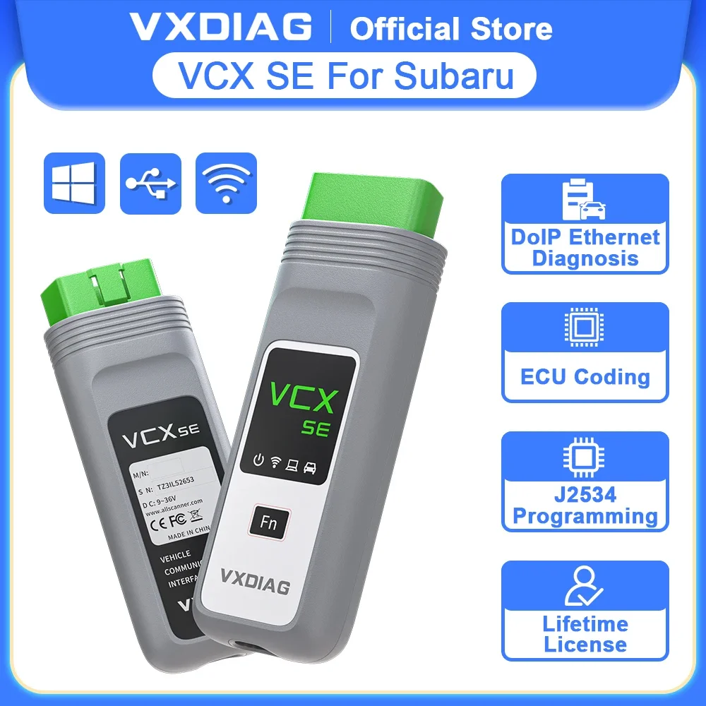 VXDIAG VCX SE für Subaru SSM3 Auto OBD2 OEM Vollsystem-Diagnosescanner SAE J2534 Smart Key Programmierung Codierung Lebenslanges Update