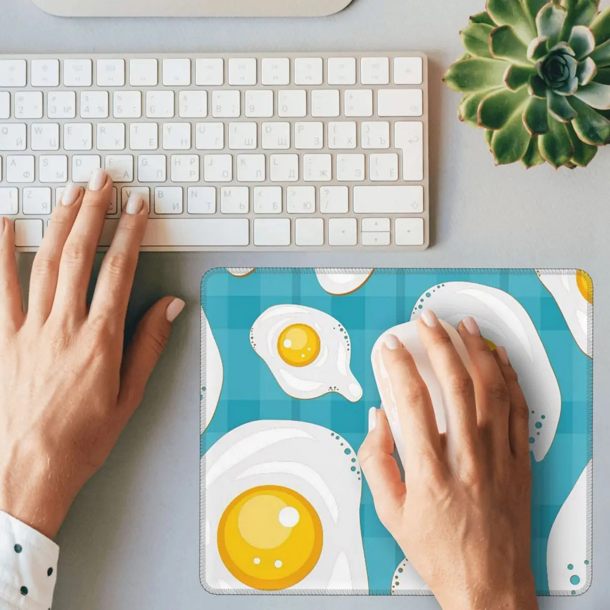 Alfombrilla de ratón Kawaii Fried Egg, alfombrilla para teclado de ordenador, alfombrilla para ratón, alfombrilla para escritorio de PC para juegos, alfombrillas para mesa de oficina