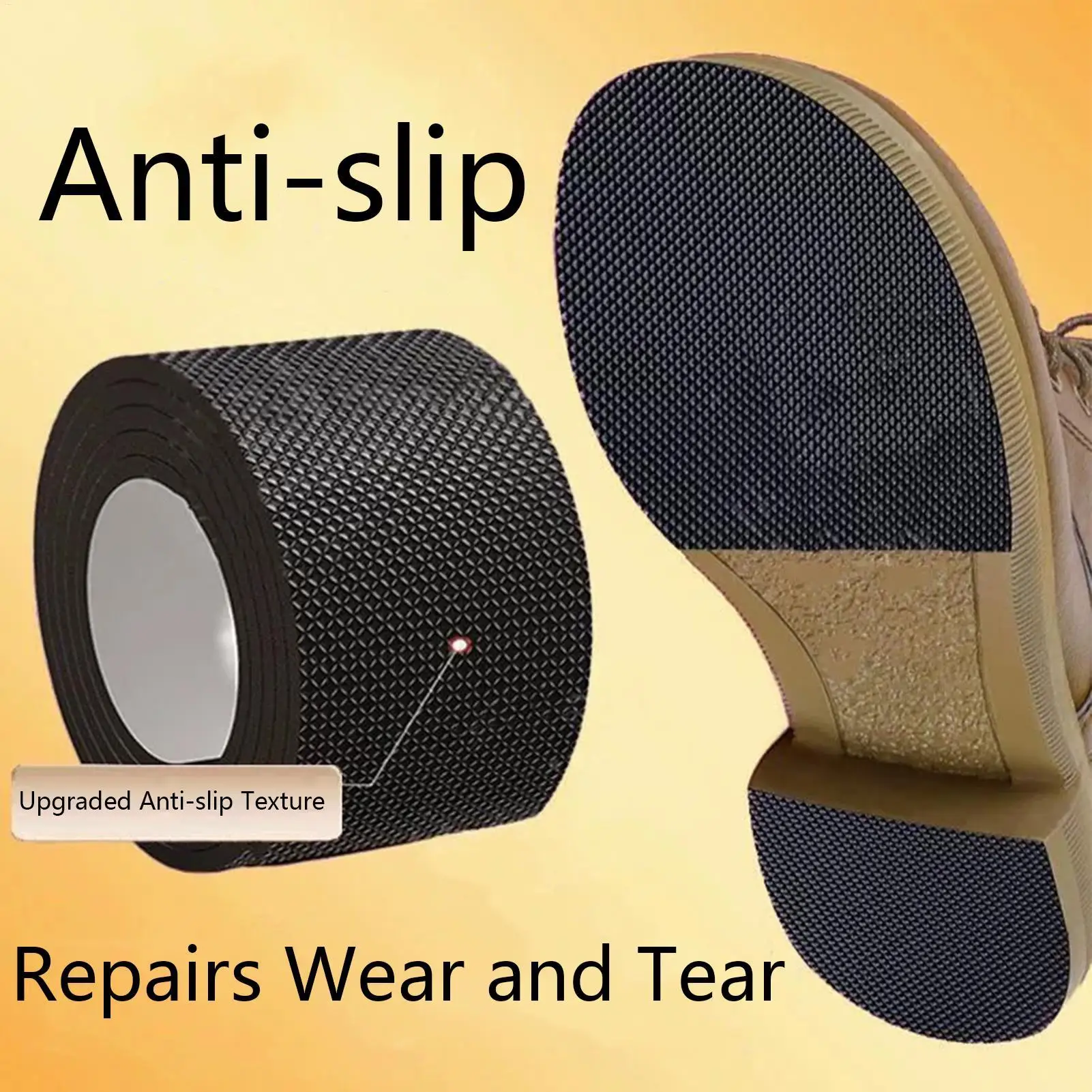 1 Roll  Non-Slip Wear-Resistant Shoe Sole Sticker Anti-Abrasion Heel for Quieter Sound-Canceling Chunky Heels Protection