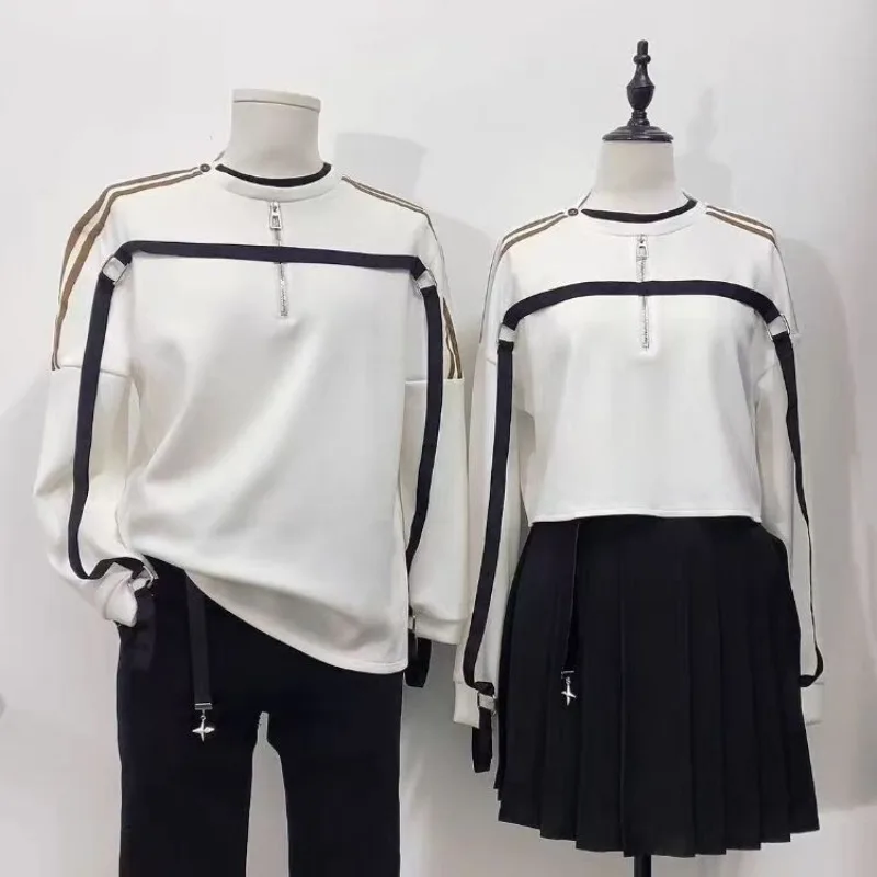 

Love And Deepspace Caleb Cosplay Costume Long Sleeves Top Belt Player Sweatshirt Belt Skirt Suit for Women Men Halloween Party