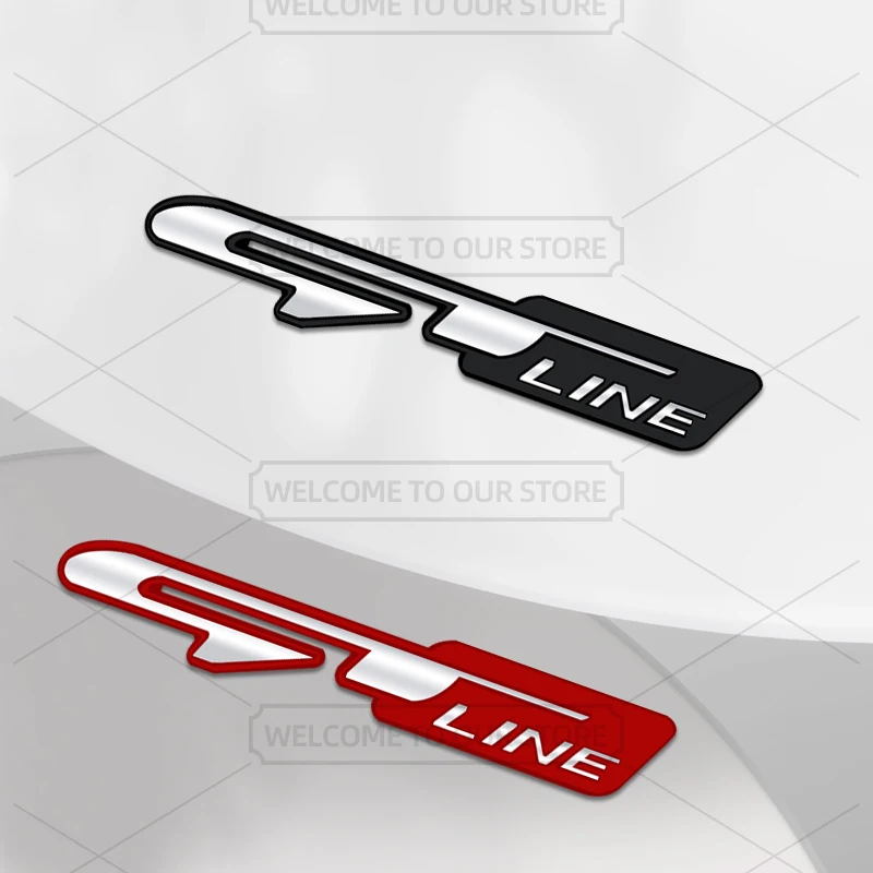 Car 3D Metal GT Line Body Emblem Grille Badge Decals Auto Tail Sticker For Kia Stonic Stinger ProCeed Seltos Sorento Picanto K5 view 2