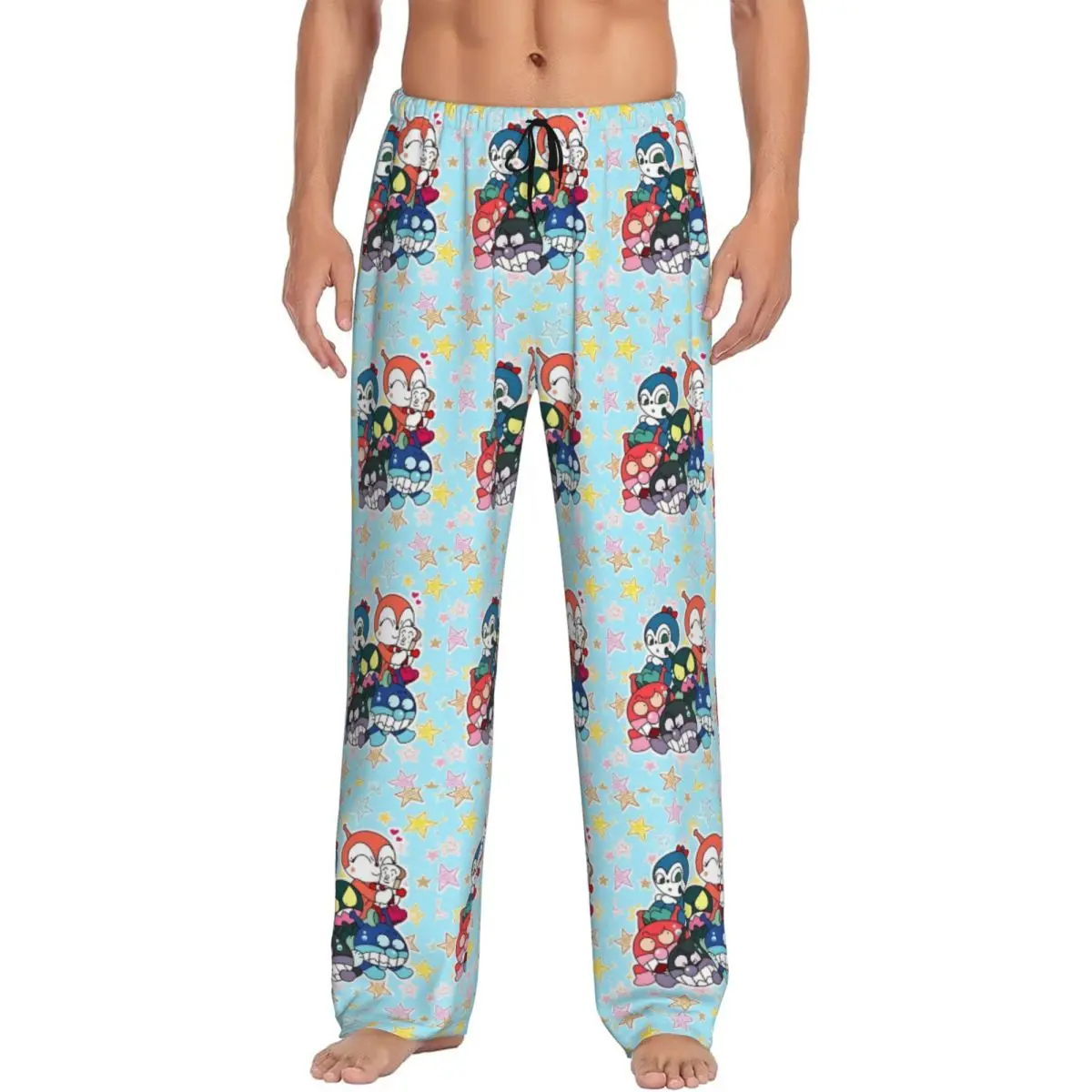 

Custom Men Anime Anpanmans Pajama Pants Printed Cute Cartoon Sleep Sleepwear Bottoms with Pockets