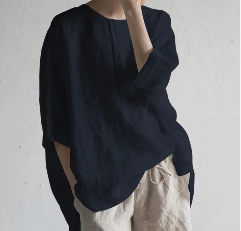 

Oversized 5xl Casual Cotton Linen Women Blouse Womens White Blouses Shirt Y2k Spring Summer Blusas Lady Loose Tops And Blouses