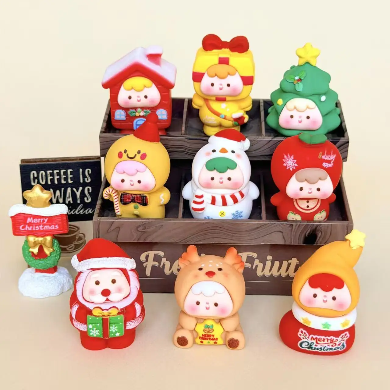 

Рождественский эльф, игрушка из смолы, сделай сам, слепая сумка, милый брелок с частицами, подвеска, украшение для рабочего стола, детская игрушка, ощущение руки, окрашенное