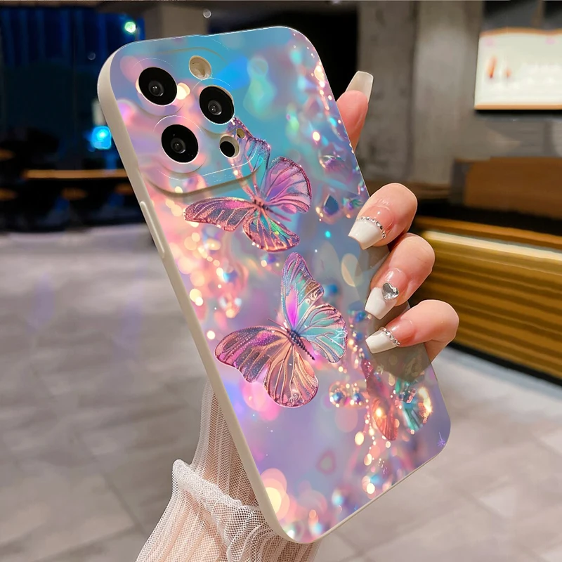 النفط اللوحة الوردي زهرة الورد جراب هاتف آيفون 17 الهواء 16 15 14 13 برو ماكس 12 11 XS X XR 7 8 زائد SE2 غطاء ناعم مقاوم للصدمات