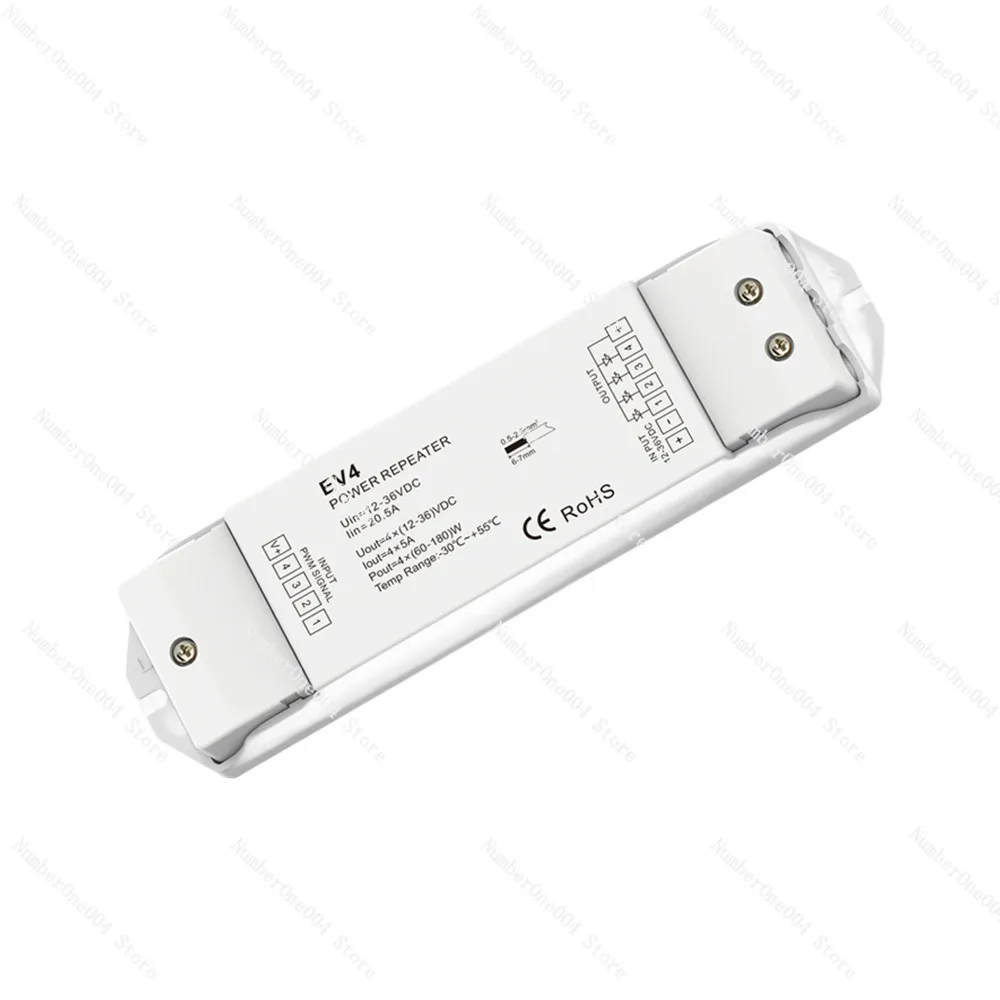 Applicable to constant voltage power repeater DC12-24V for single color/dual color/RGB/RGBW constant voltage LED strip module