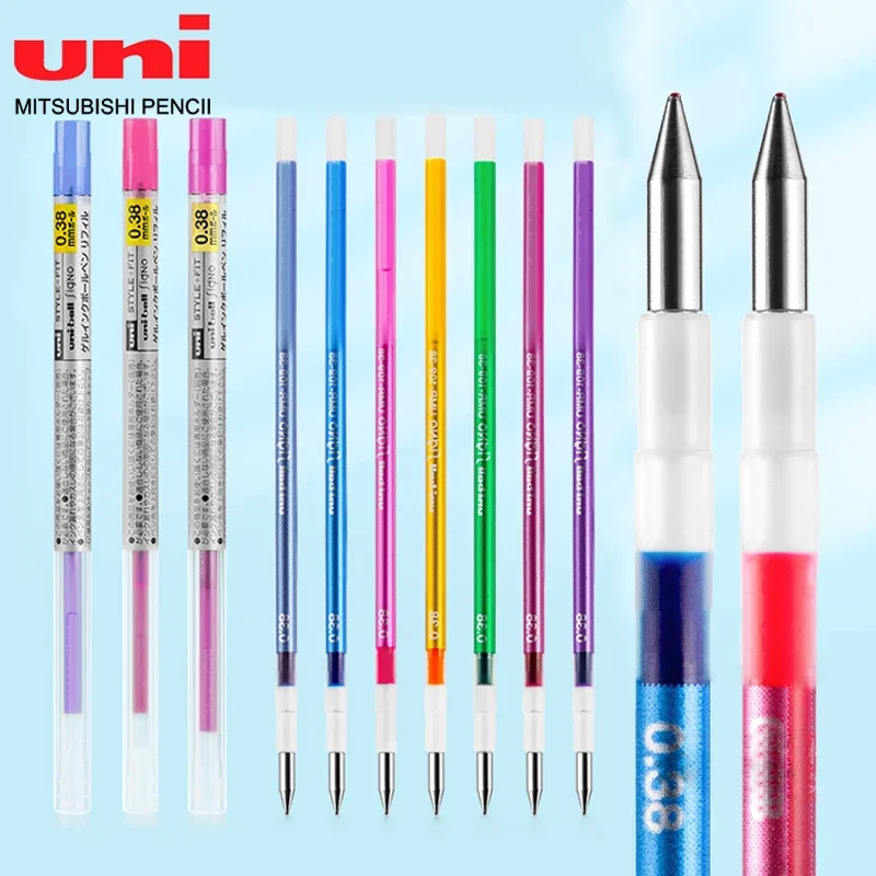 

8 шт., Japan UNI STYLE FIT, стержни для гелевых ручек UMR-109-05, сменный цветной сердечник 0,5 мм, Kawaii, школьные и офисные канцелярские принадлежности