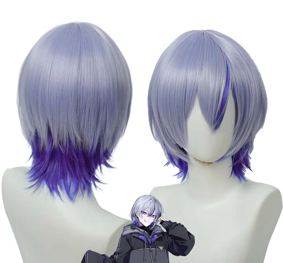 

Мужские костюмы на Хэллоуин, реквизит для игр, Touken Ranbu Naotane Taikei, фиолетовый парик из синтетических волос для косплея