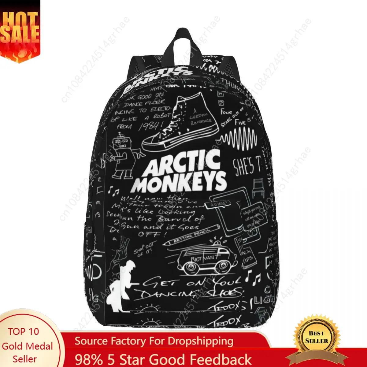 Arctic Monkeys Teenage Backpack Sports Student Business Daypack for Men Women Laptop Computer Shoulder Bag
