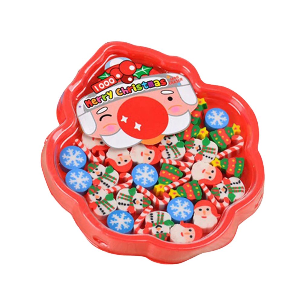 

Christmas Erasers Adorable Santa Claus Mini Toy for Kids Party Favors School Office Supplies Vibrant Colors Safe Quality Design