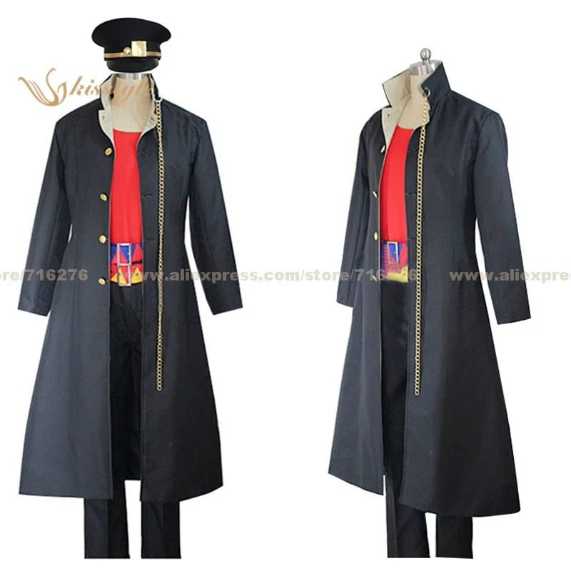 Kisstyle Fashion JJoJo's BBizarree Adventure Jotaro Kujo Long Uniform Cosplay Clothing Cos Costume,Customized Accepted