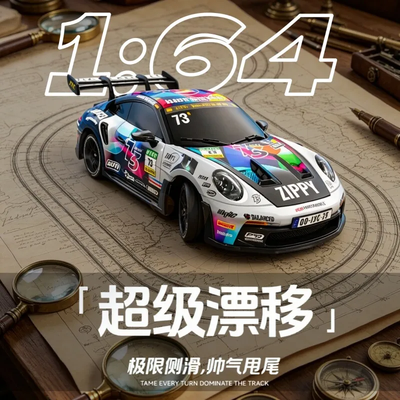 Zippy GT3RS 1:64 Mini 4WD  RC Drift Car 2.4G Anti-interference High Speed Racing Remote Control Car Toy for Boys