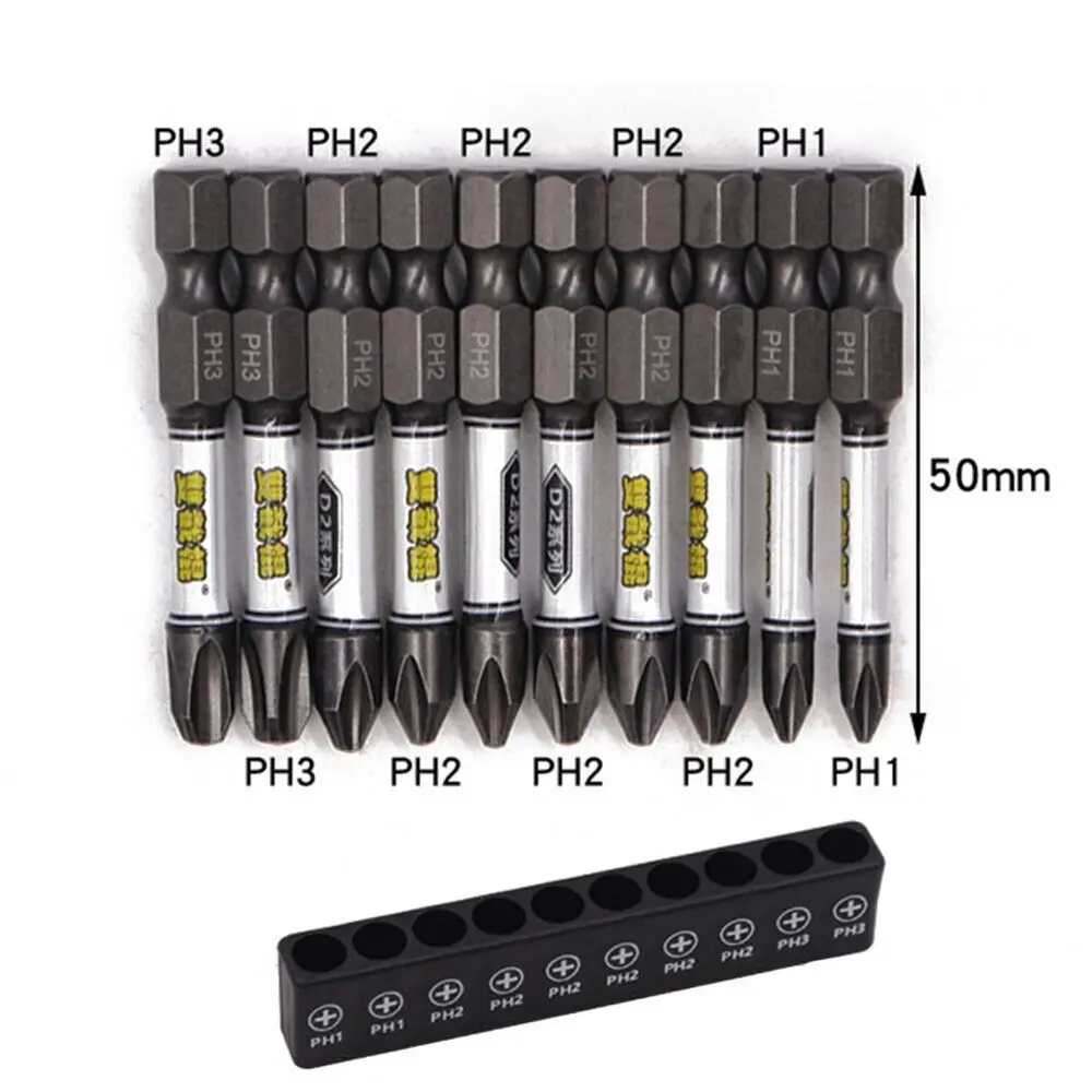 Magnetic Tamper Proof Screwdriver Head Kit, Impact Drill,Phillips Screwdriver Head,hexagonal Cross, Green Screwdriver Head