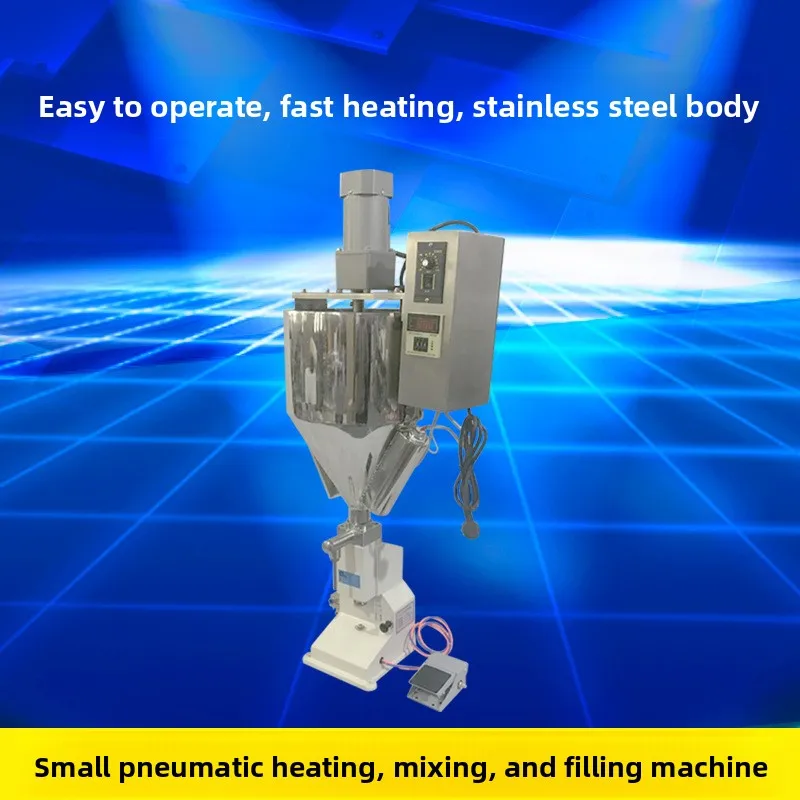 Pneumatic Dual-Purpose Small-Dose Paste & Liquid Filling Machine with Heating Stirring and 1% Accuracy