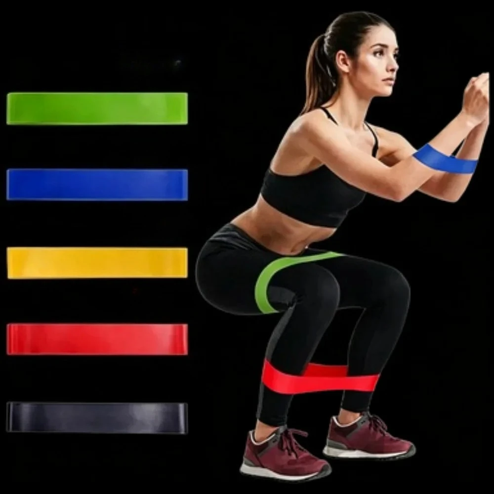 1/5PCS Different Resistance Bands Yoga Band Fitness Exercise Training Hip Tension Band Leg Squat Dance Elastic Loop Stretch Band