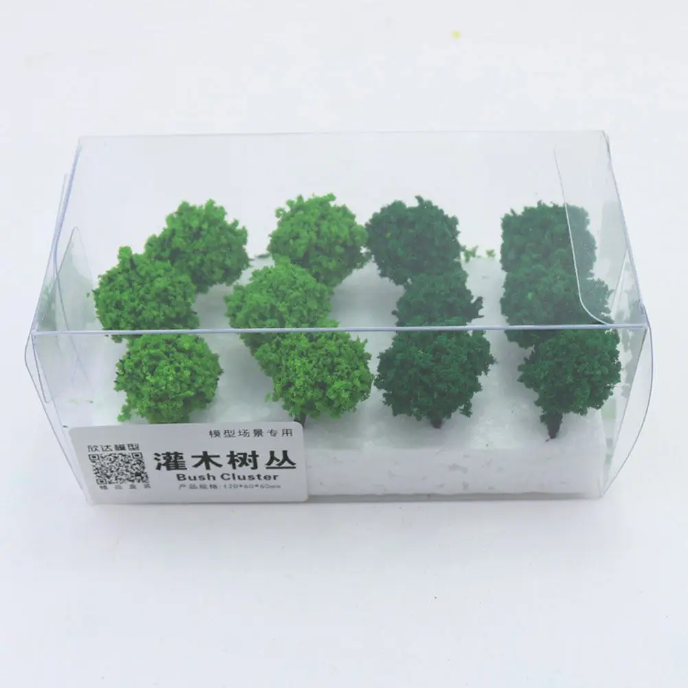 Mini Bush Tuft Scenic Tree Landscape Decoration Sand Table Artificial Shrub Cluster Plastic Vegetation DIY Garden Micro Scenery