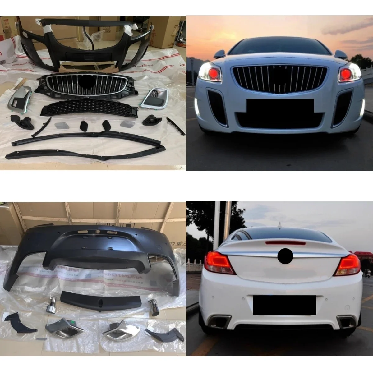 

Для Buick Regal Opel Insignia GS 09-13 модифицированная решетка переднего и заднего бампера, изгиб выхлопной трубы, материал PP, комплект кузова автомобиля