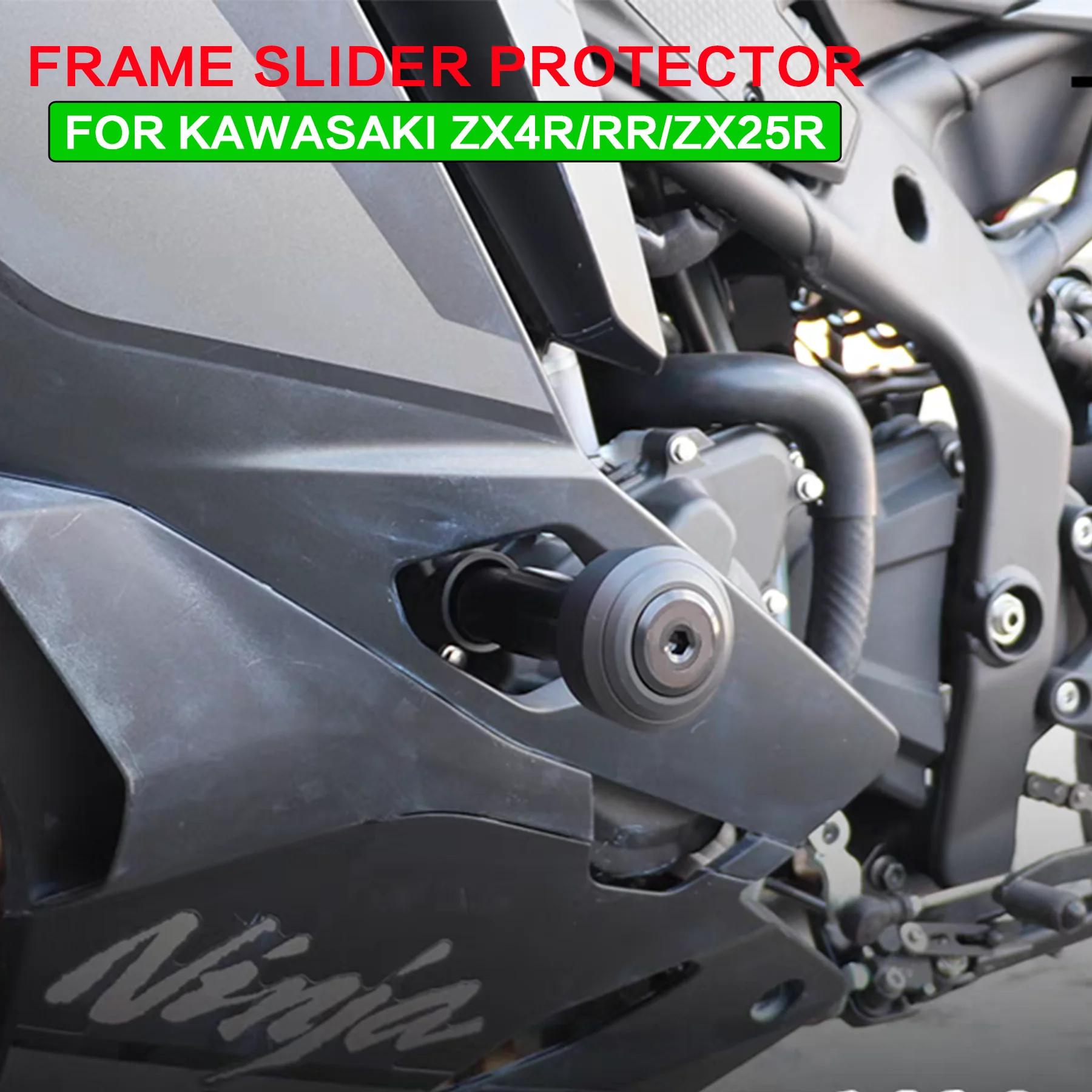 

CNC Motorcycle Engine Falling Protection Pad Frame Slider Crash Protector for KAWASAKI ZX4R SE ZX4RR ZX25R ZX-4R ZX-4RR ZX-25R