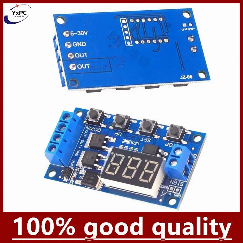 

DC 12V 24V Dual MOS LED Digital Time Delay Relay Trigger Cycle Timer Delay Switch Circuit Board Timing Control Module DIY