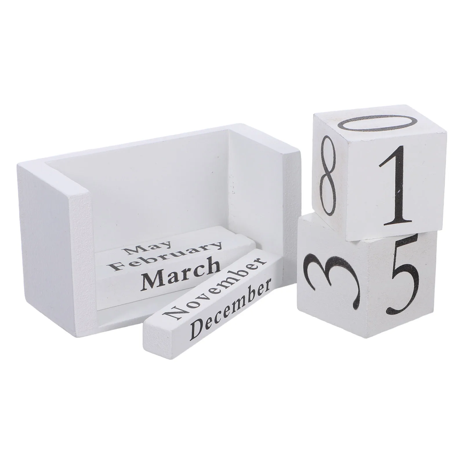 

Деревянный винтажный вечный настольный календарь, многоразовый регулируемый календарь с дисплеем месяца и даты, декоративный календарь для домашнего офиса