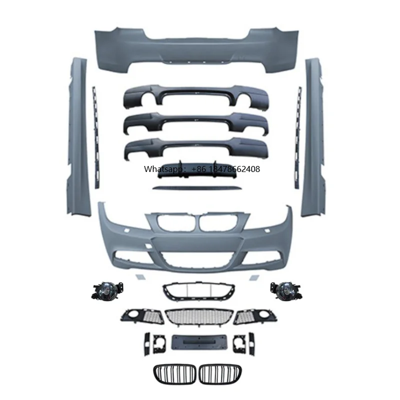 

Factory Car E90 325i 330 Front Rear Bumpers Kit M Sport Style Car Body Kit for for 3 Series 318i 328i 335d 2005-2012 Bodykit