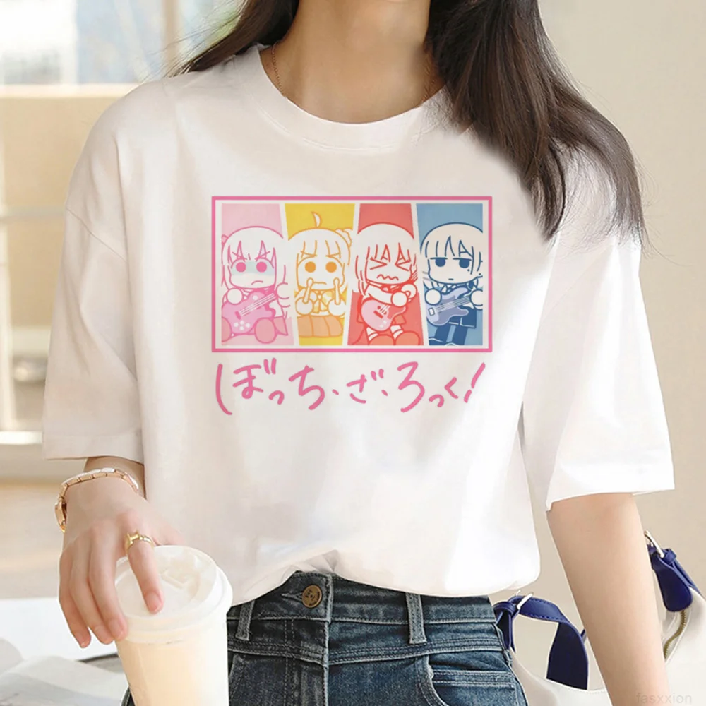 Bocchi the Rock t-shirts women summer funny graphic top female designer clothes