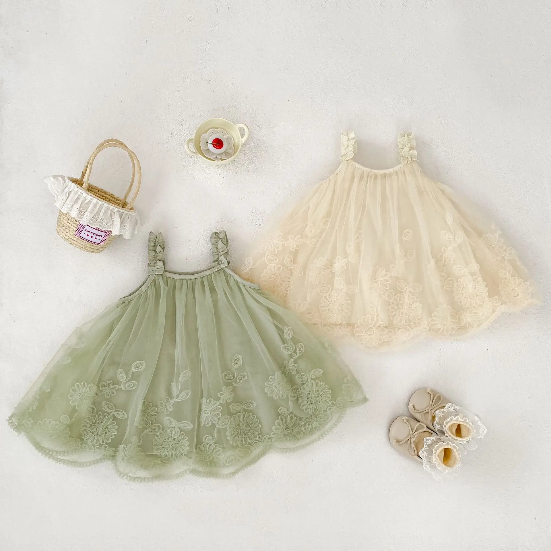 2026 New Baby Summer Girls Boutique Newborn Floral Dress, Princess Kids Sweet Fashion Party Dress 0-5