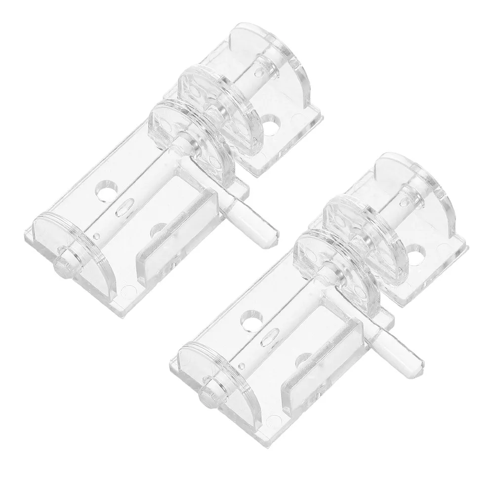 2Pcs Clear Adhesive Door Latch Acrylic Mini Slide Bolt Lock for Home Security Privacy Bedroom Bathroom Cabinet Shed Fence