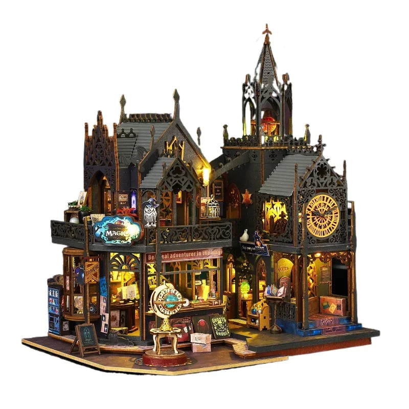 Magic Castle Dollhouse DIY Mini Wooden Dollhouse Set