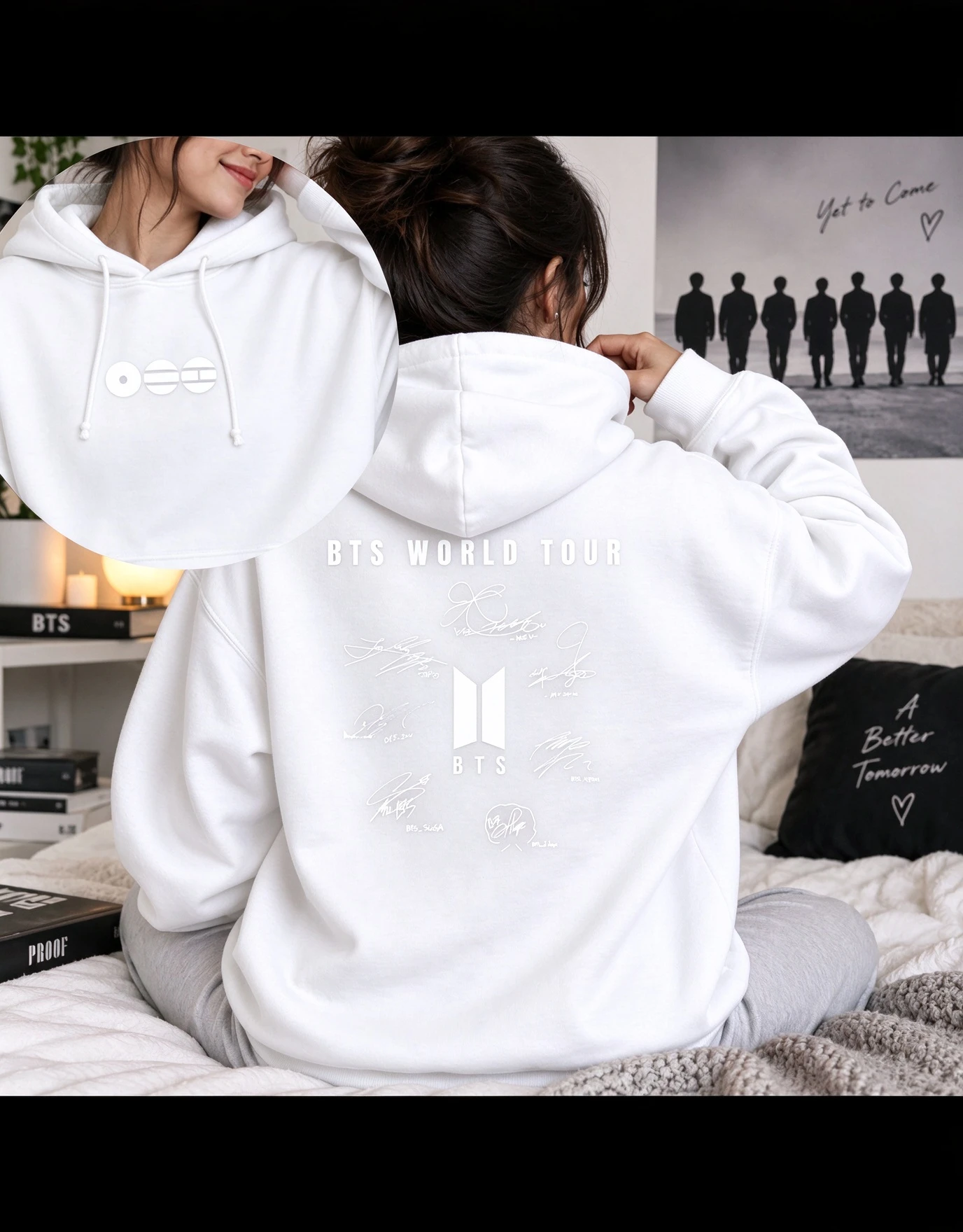 BTS World Tour 2026 Signature Hoodie Men Women Front Back Print Hooded Pullover Sweatshirt Kpop Fans Casual Streetwear Tops