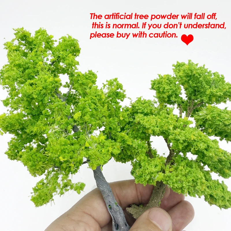 10/15cm Miniature Model Tree Spring Green Landscape Tree Model Railway Scenery N Scale Train Railway Track Landscaping Material