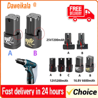 Upgraded 25V 21V 16.8V 12V 18650 Lithium Li-ion Battery For Cordless Screwdriver Electric Drill Battery Power Tools Charger Batt