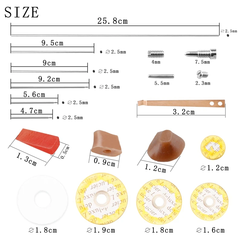 10 Pezzi Set di Parti di Riparazione per Flauto Coda di Flauto Mattoni di Gomma Parti di Riparazione per Flauto Set Aste per Albero Pulsante di Flauto Cuscinetti di Protezione