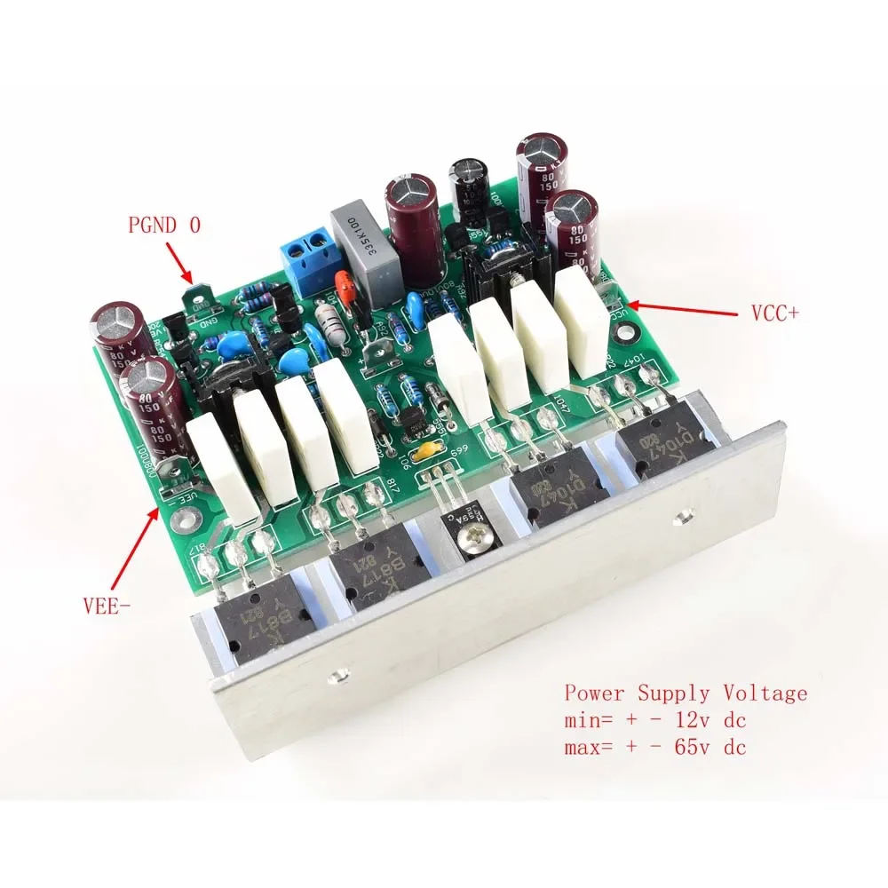 DLHiFi 2pcs LJM HI-END L20 VER 10 Stereo HiFi Power Amplifier Finished Board 200W 8R With Angle Aluminum Heatsink