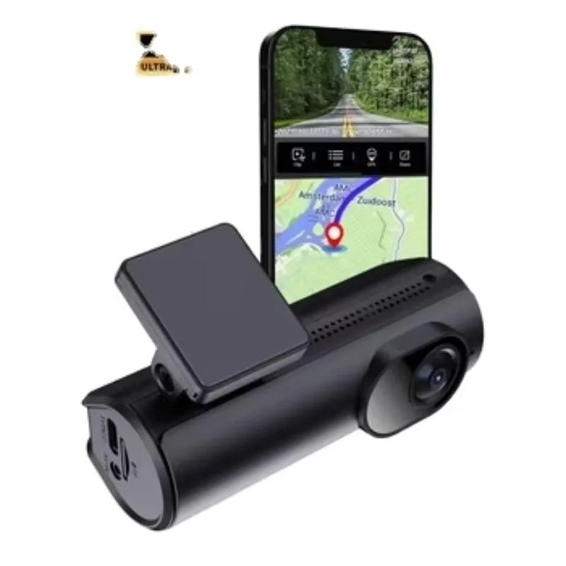 

4k+1080P No Screen Dashcam With Wifi Gps Car Dvr 2 Camera Mini 4k Dash Cam Dual Lens Front And Rear Car Cam Driving Recorder