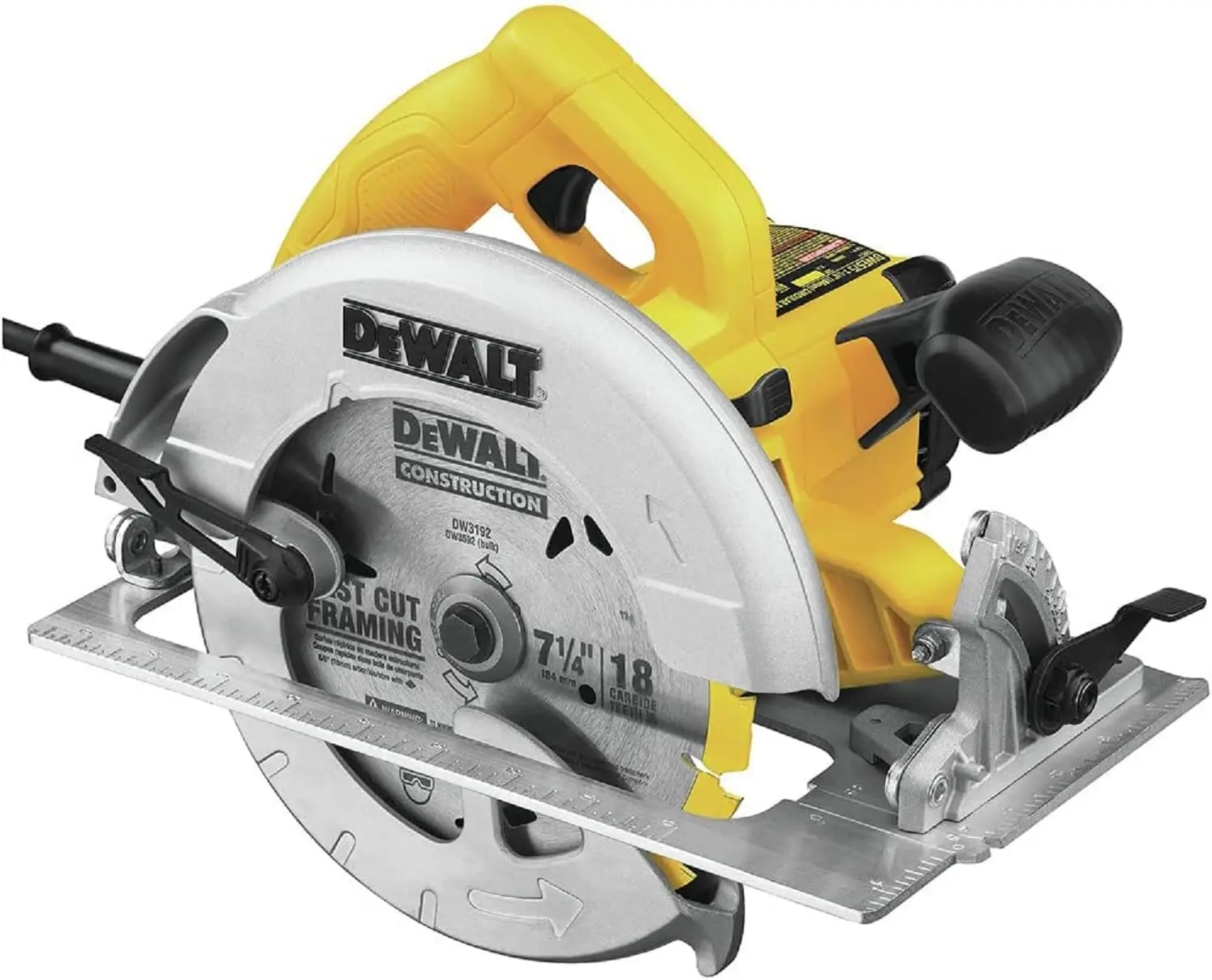 DEWALT Sierra circular de 7-1/4 pulgadas, liviana, con cable (DWE575)