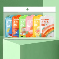 High Quality Vacuum Compression Kids Raincoat Travel Waterproof Rain Coat Thickened Card Packaging One-Piece Raincoat Children