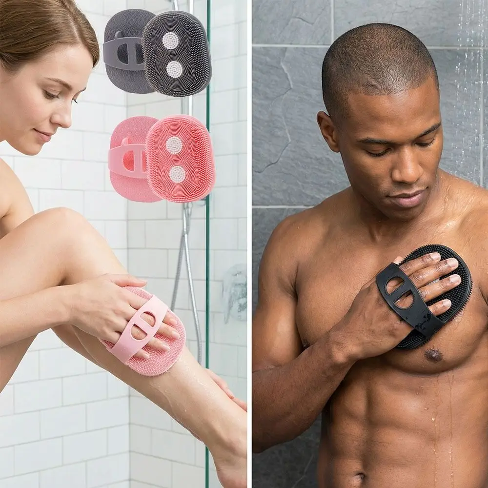 

Силиконовая щетка для массажа и глубокой очистки тела с ручкой, для душа и ванны, для нежного массажа и глубокой очистки кожи