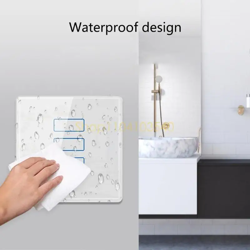 02DC 240V 10A Smart-Switch-Switch-sin enrollado Panel vidrio resistente a panel interruptor inteligente