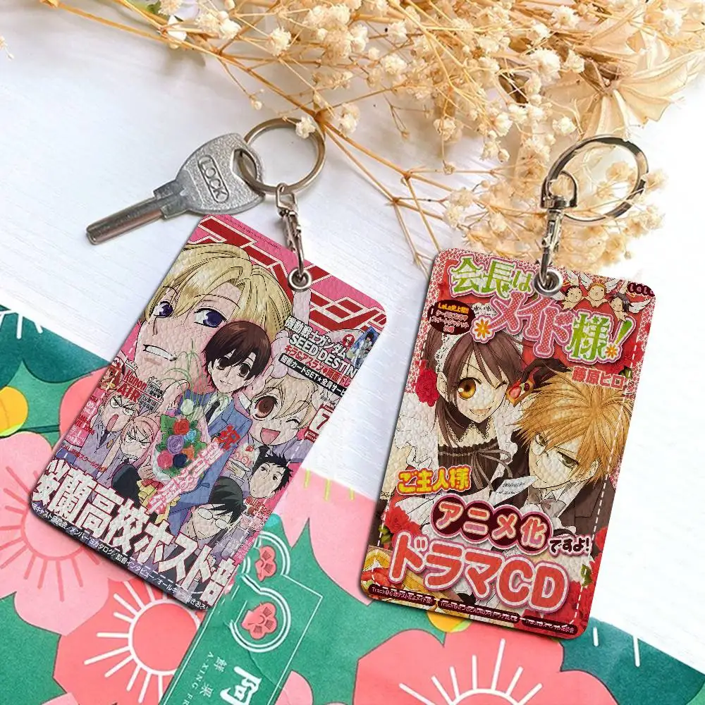 

Anime Ouran High School Office Supply Men And Women Credit Card Keyrings Student Card ID Card Holder Credential Holder Card
