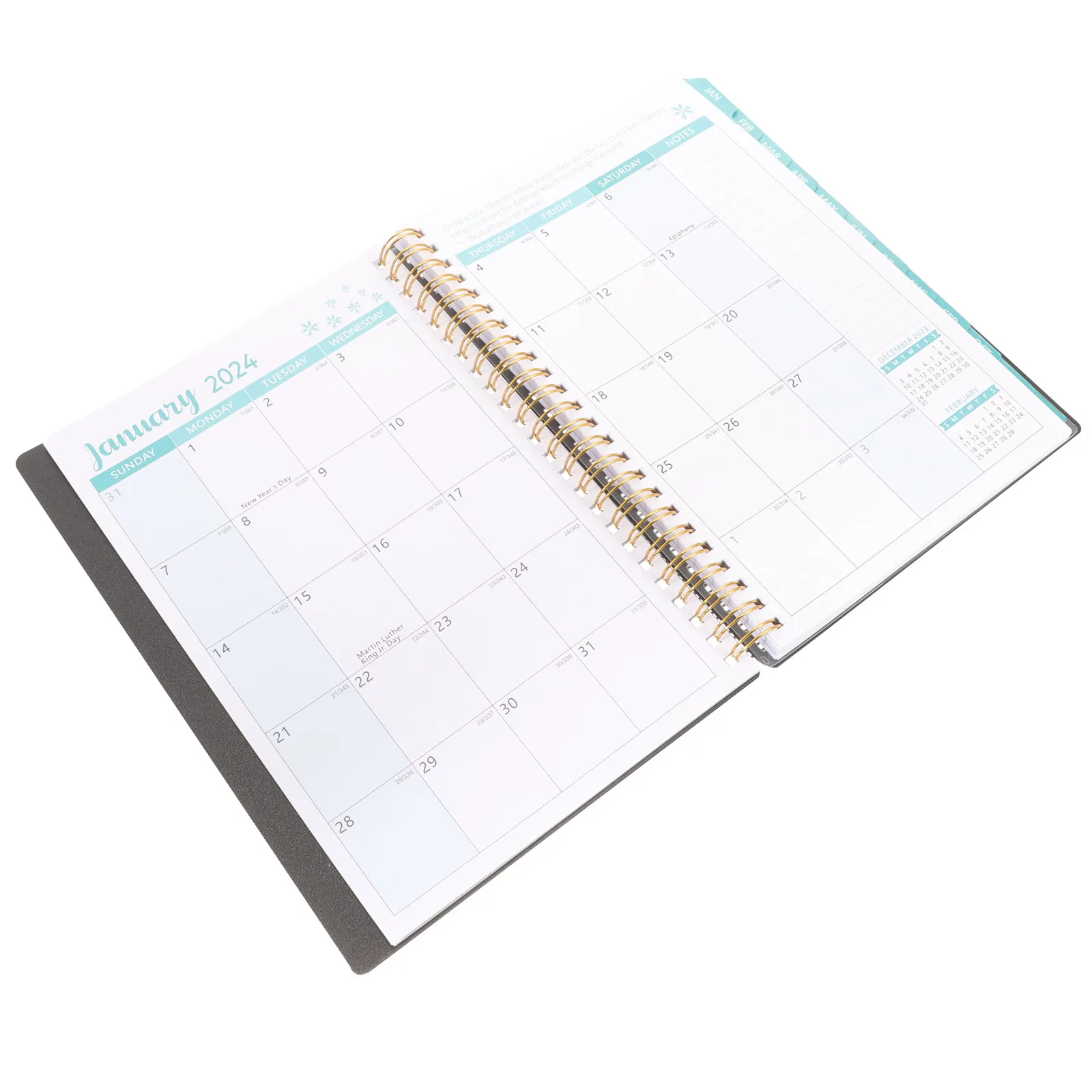 

Coil Bound Academic Planner Notebook Portable Daily Organizer for Students Teachers 2024 Weekly Schedule Time Management Writing