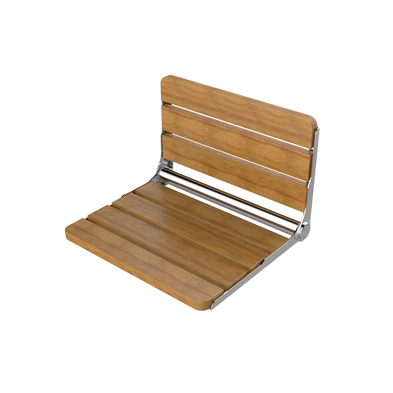 bathtub shower wall chair household bathroom stool household wall-mounted shower seat solid wood folding chair